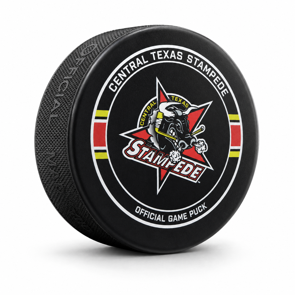 Central Texas Stampede regulation hockey puck