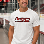 Man wearing the Flagship Tee in white at an ice rink