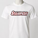 On-mannequin view of the Flagship Tee in white on white background